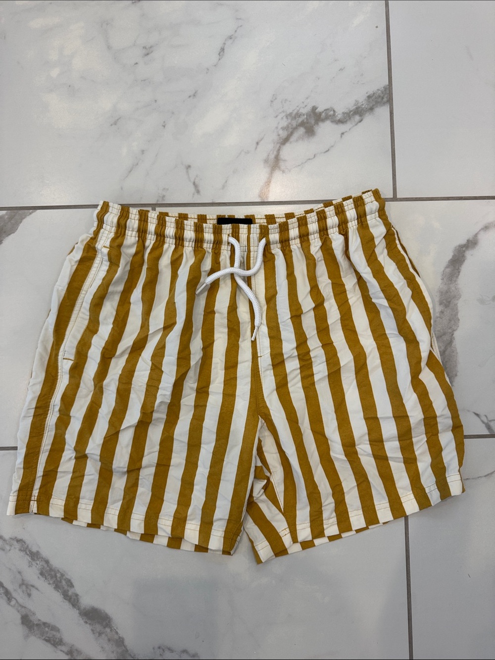 Men's RSQ Mustard Stripe  Shorts